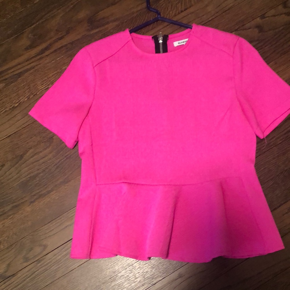 Hot Pink Peplum Top